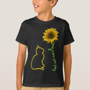 ひまわ最高のき猫のお母さん Tシャツ
