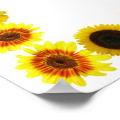 ひまわ縁どり/フレーム(背景なし) ポスター (角)