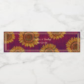 ひまエレガントフラワーカントリー素朴ブルグンディ結婚ズ ペットボトルラベル (シングルラベル)