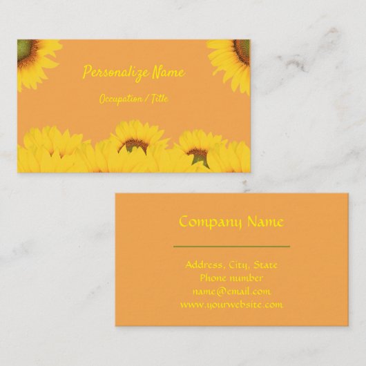 ひまエレガントフラワーガーデンブーケ 名刺 (正面/裏面)