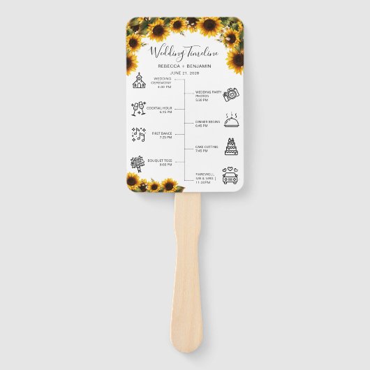 ひまエレガントフラワーズブーケ結婚式 プログラム ハンドファン (正面)