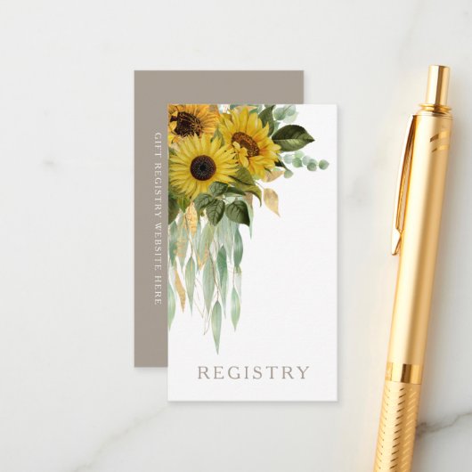 ひまエレガントフラワー結婚トープ エンクロージャーカード (正面/裏面インサイチュ)