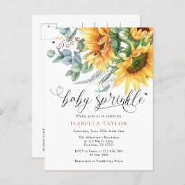 ひまエレガント素朴わ赤ちゃんシャワー散水 インビテーションポストカード