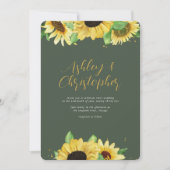 ひまエレガント素朴フラワーグリーン結婚式招待状 招待状 (正面)