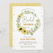 ひまエレガント素朴フラワーブライダルシャワー秋秋 招待状 (正面/裏面)