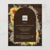 ひまエレガント素朴花とレース結婚式の招待 (裏面)