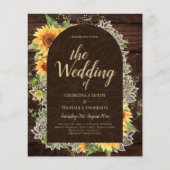 ひまエレガント素朴花とレース結婚式の招待 チラシ (正面)