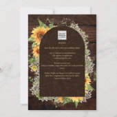 ひまエレガント素朴花とレース結婚式の招待 招待状 (裏面)