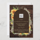 ひまエレガント素朴花とレース結婚式の招待 招待状 (裏面)