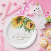 ひまエレガント素朴花のブライダルシャワー ペーパープレート (パーティー)