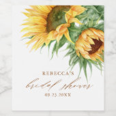 ひまエレガント素朴花のブライダルシャワー ワインラベル (シングルラベル)