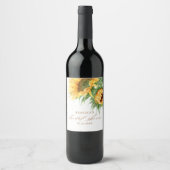 ひまエレガント素朴花のブライダルシャワー ワインラベル (正面)