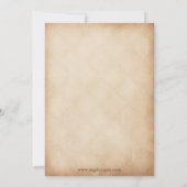 ひまエレガント素朴花のリハーサルの夕食招待状 招待状 (裏面)