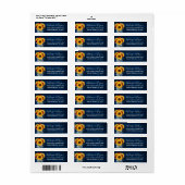 ひまエレガント素朴花バラ差出人住所 ラベル (フルシート)