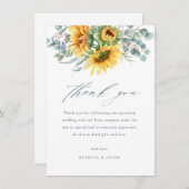 ひまエレガント素朴花ブライダルシャワー サンキューカード (正面/裏面)