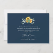 ひまエレガント素朴花ブライダルシャワー サンキューカード (裏面)