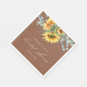 ひまエレガント素朴花ブライダルシャワー スタンダードランチョンナプキン (角)