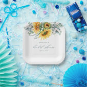 ひまエレガント素朴花ブライダルシャワー ペーパープレート (パーティー)