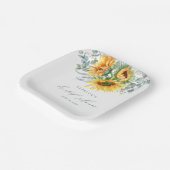 ひまエレガント素朴花ブライダルシャワー ペーパープレート (傾斜あり)