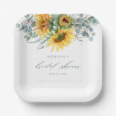 ひまエレガント素朴花ブライダルシャワー ペーパープレート (正面)