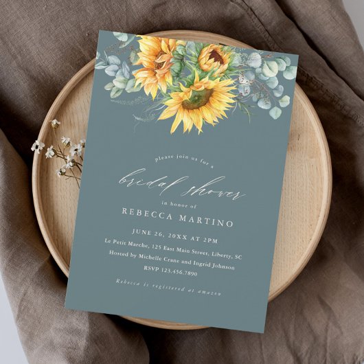 ひまエレガント素朴花ブライダルシャワー 招待状