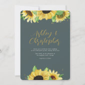 ひまエレガント素朴花石板オールインワン結婚ズ 招待状 (正面)