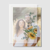 ひまエレガント素朴花秋の結婚式 ベラム紙招待状 (オフセット (カップル))