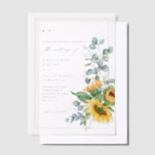 ひまエレガント素朴花秋の結婚式 ベラム紙招待状 (オフセット)