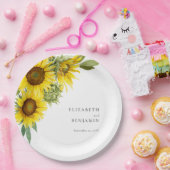 ひまエレガント結婚花の水彩フローラ秋 ペーパープレート (パーティー)