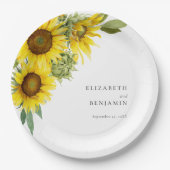 ひまエレガント結婚花の水彩フローラ秋 ペーパープレート (正面)