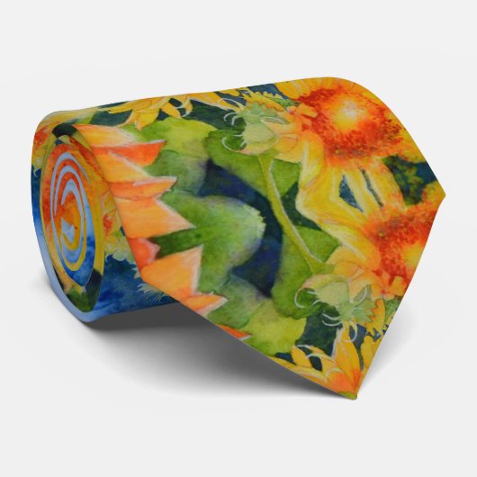 ひまエレガント花の水絵を描色 ネクタイ (ロール)