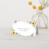 ひまエレガント花の緑のフローラ結婚のテーブル プレイスカード (裏面)