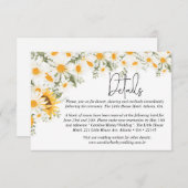 ひまエレガント花デイジー結婚詳細 エンクロージャーカード (正面/裏面)