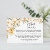 ひまエレガント花デイジー結婚詳細 エンクロージャーカード (スタンド正面)