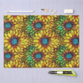 ひまエレガント花フェイクステンドグラス模様 薄葉紙 (クラフト)