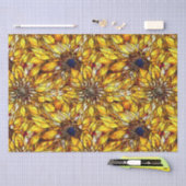 ひまエレガント花フェイクステンドグラス模様 薄葉紙 (クラフト)