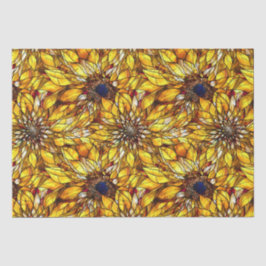 ひまエレガント花フェイクステンドグラス模様 薄葉紙