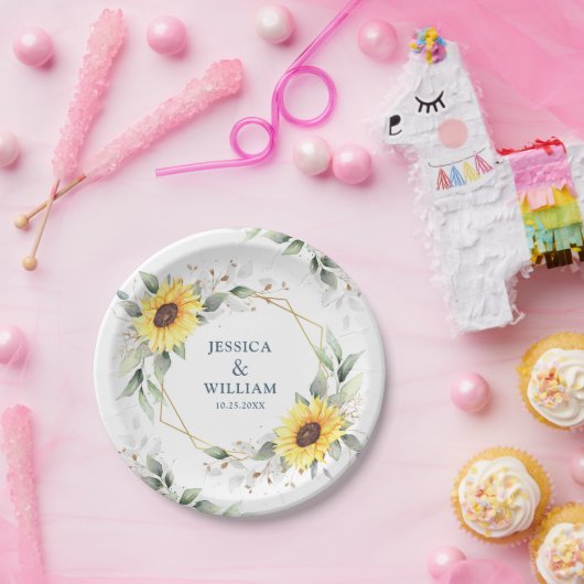 ひまエレガント花フローラ結婚ズ ペーパープレート (パーティー)