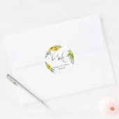 ひまエレガント花ユ感謝していーカリプタスと恋 ラウンドシール (封筒)