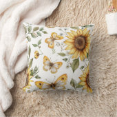 ひまカラフルの花と蝶開花 クッション (ブランケット)