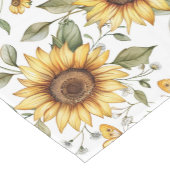 ひまカラフルの花と蝶開花 ショートテーブルランナー (コーナー)