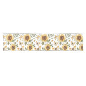 ひまカラフルの花と蝶開花 ショートテーブルランナー (横)