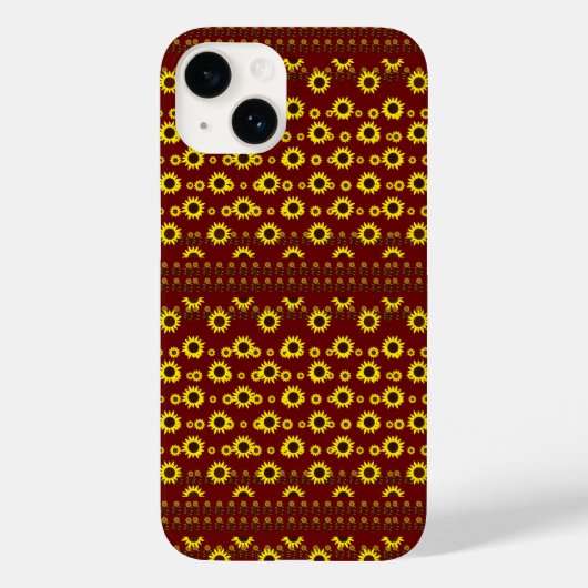 ひまコンテンポラリー素朴花模様 Case-Mate iPhoneケース (裏面)