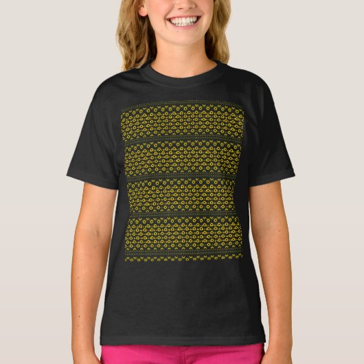 ひまコンテンポラリー素朴花模様 Tシャツ (正面)