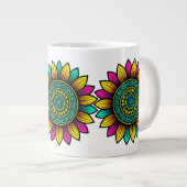ひまサイケデリック花 ジャンボコーヒーマグカップ (正面右)