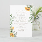 ひまフォーマルわ結婚け花嫁金ゴールド文字 招待状 (スタンド正面)