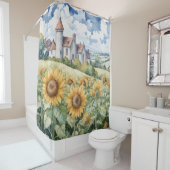 ひまフランスのが咲く田舎 シャワーカーテン (インサイチュ)