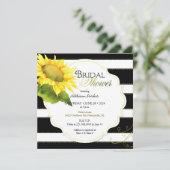 ひまモダンストライプの花ブライダルシャワー 招待状 (スタンド正面)