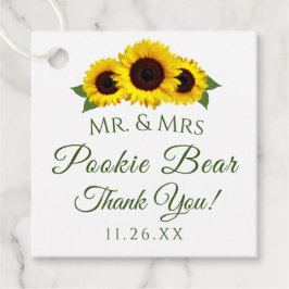 ひまモダンフラワー結婚ズゲスト フェイバータグ