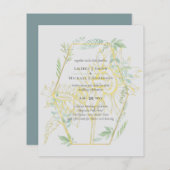 ひまモダン花グリーナリーセージ金ゴールド結婚ズ (正面/裏面)